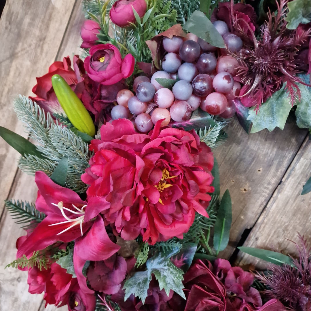 Peony Artificial Wreath