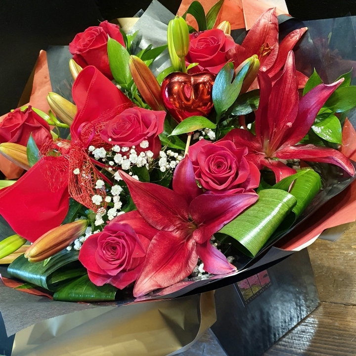 Red Rose and Lily Bouquet of the Week
