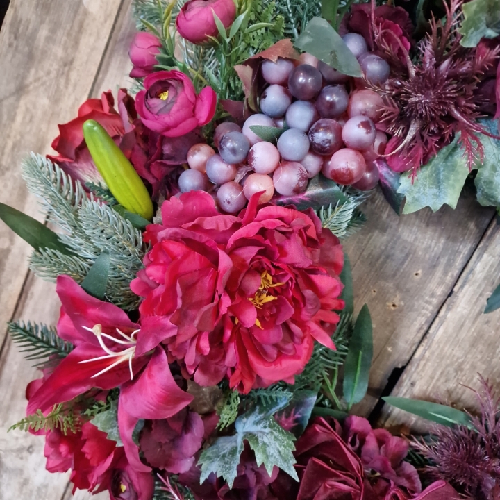 Peony Artificial Wreath