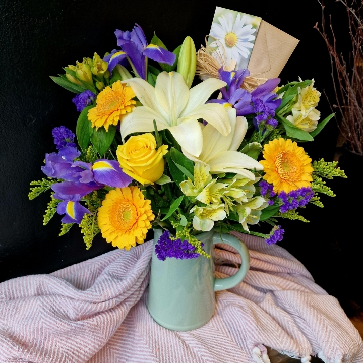 Spring Sunshine in Ceramic Jug